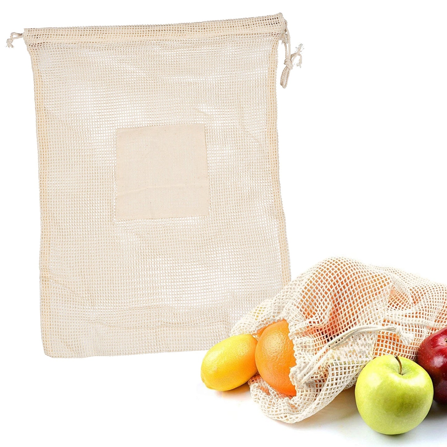 Cuban Cotton Mesh Produce Bag - Unbranded (Plain)