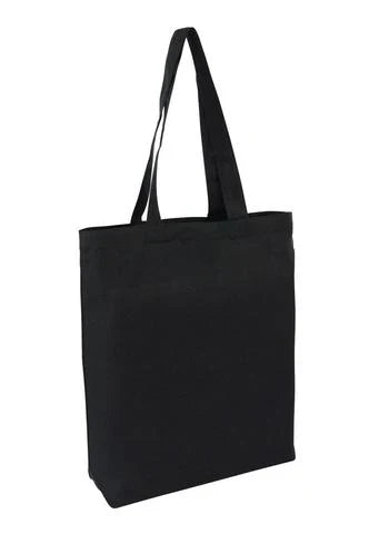 Canvas Tote Black With Bottom Only