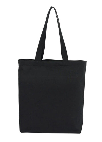 Cotton Tote Black With Bottom Only