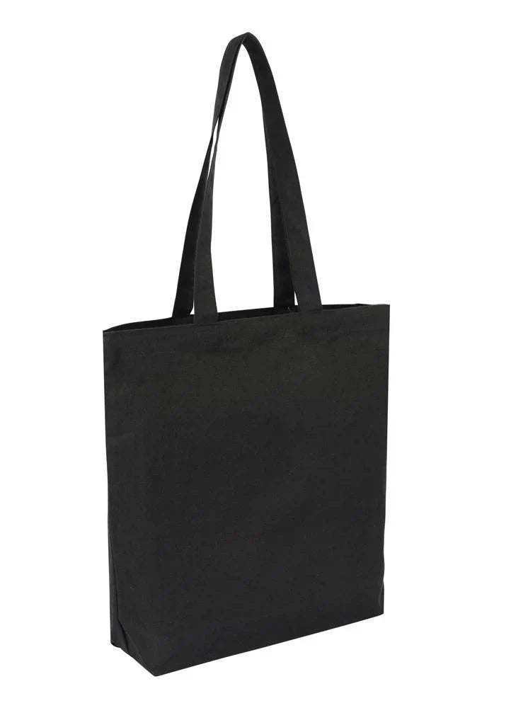 Cotton Tote Black With Bottom Only