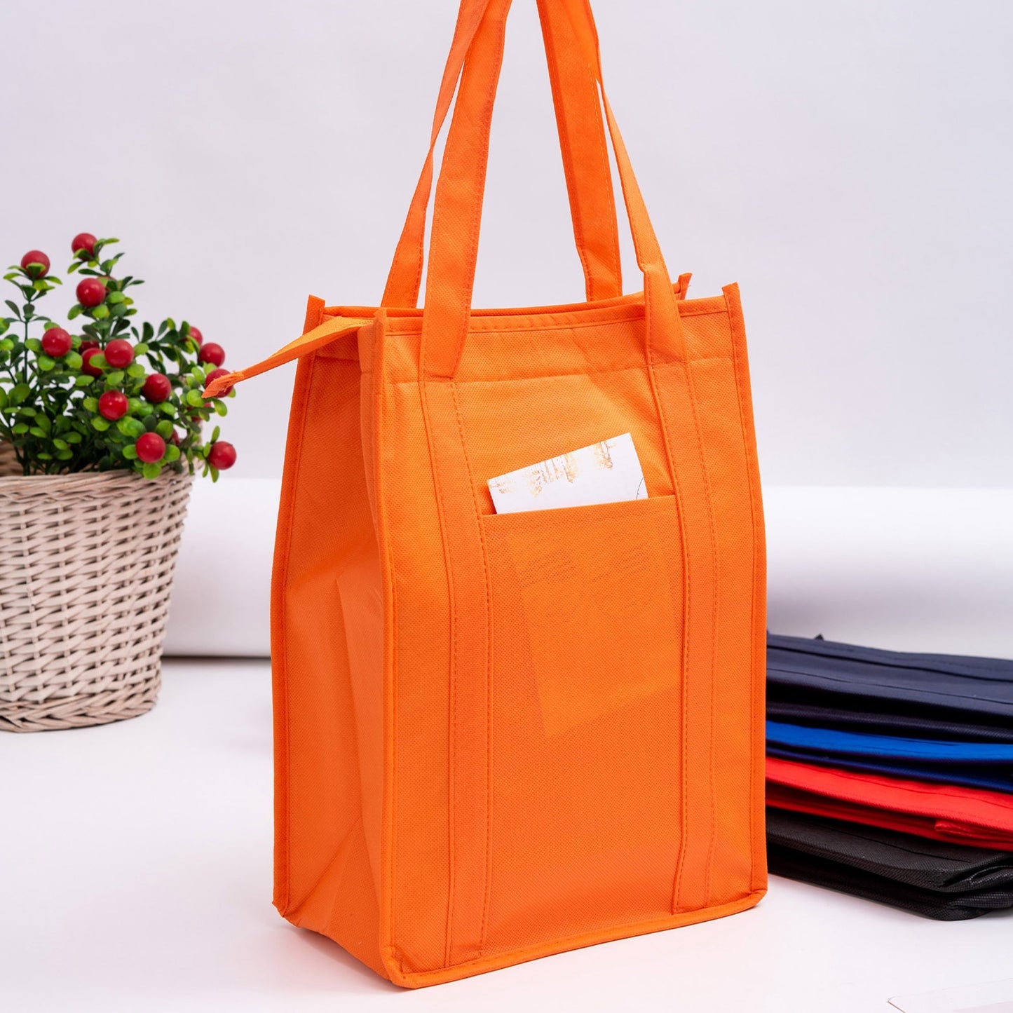 Non Woven Cooler Bag with Top Zip Closure