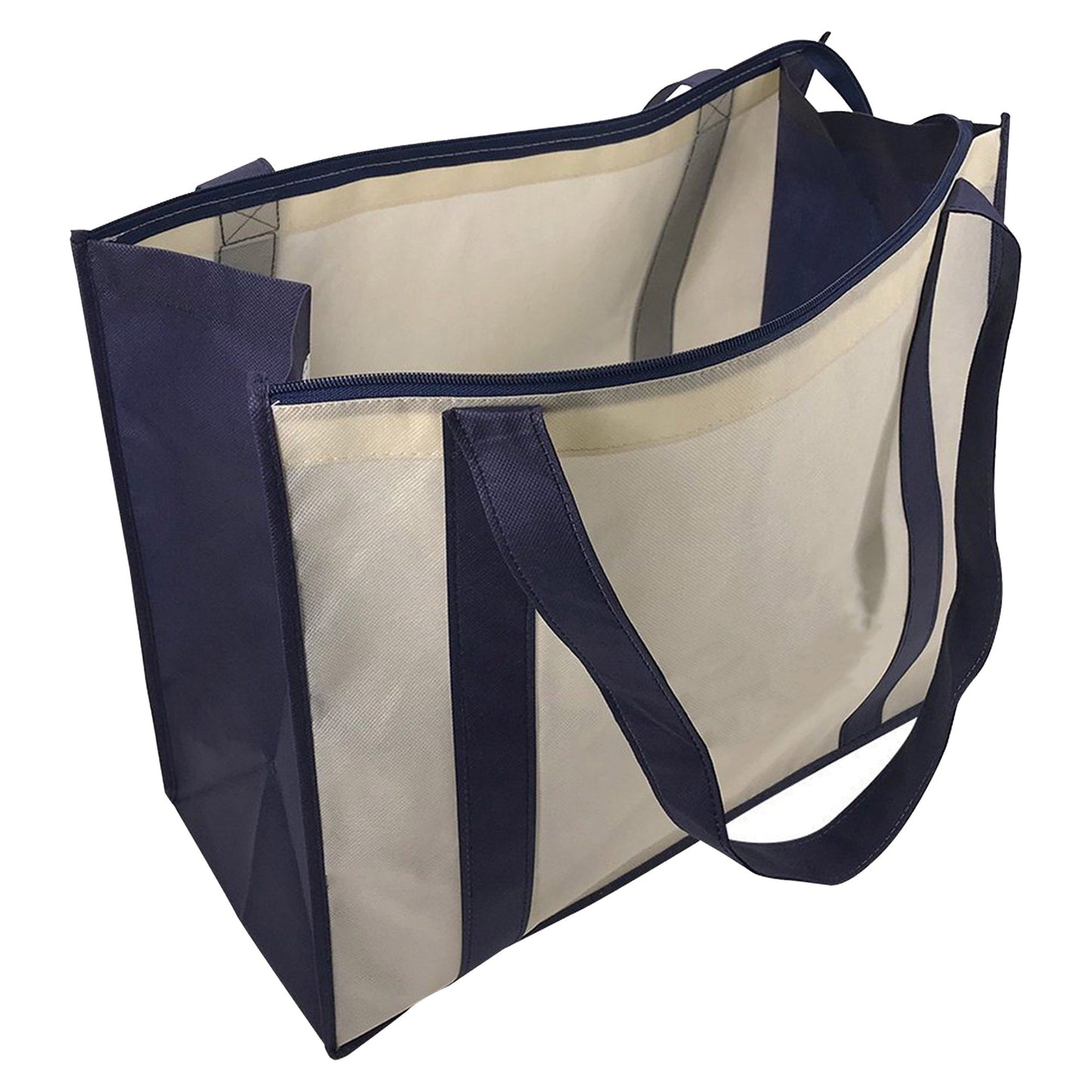 Non Woven Large Zipped Shopping Bag - Unbranded (Plain)