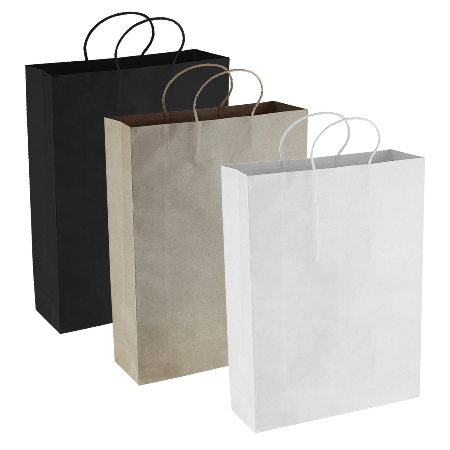 Paper Kraft Shopping Bag - Unbranded (Plain)